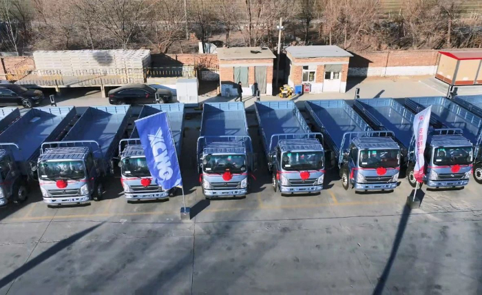 PG电子平台轻卡新能源运输车批量交付山东客户