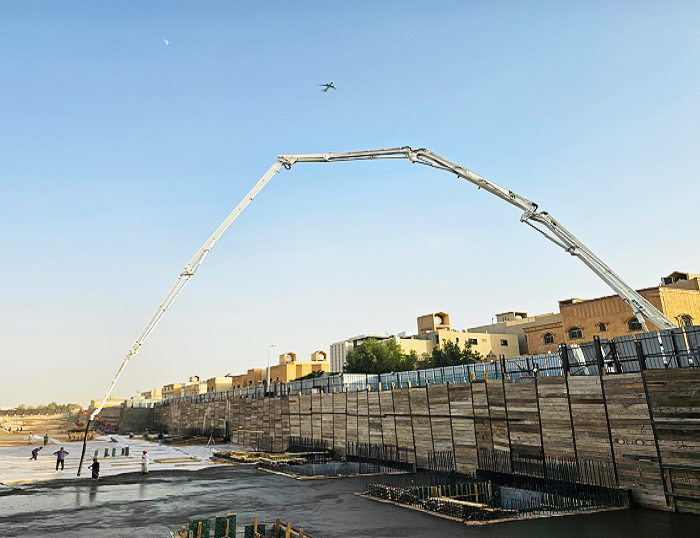 PG电子平台泵车驰骋沙特 为房建注入“中国力量”